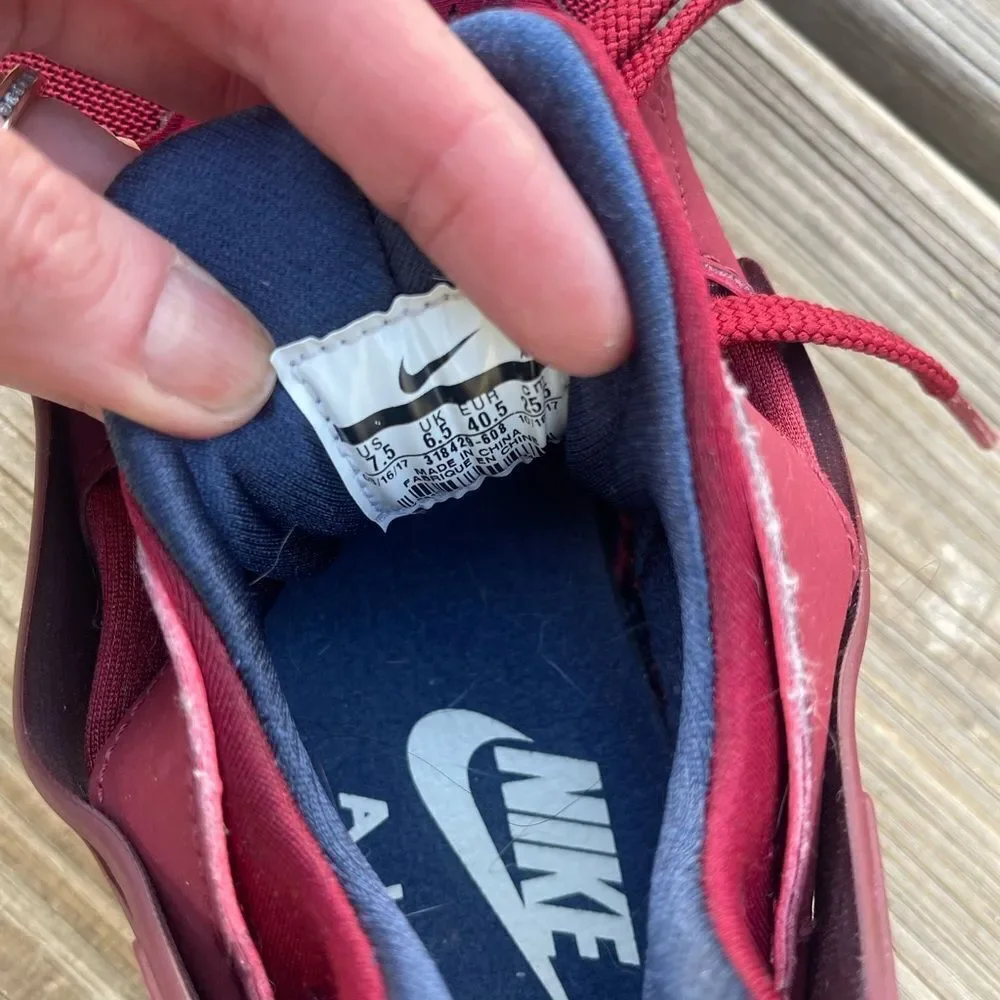Nike air max burgundy and navy